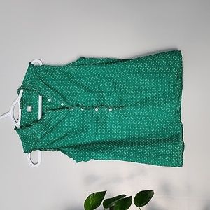 OLD Navy green polka dot tank top medium